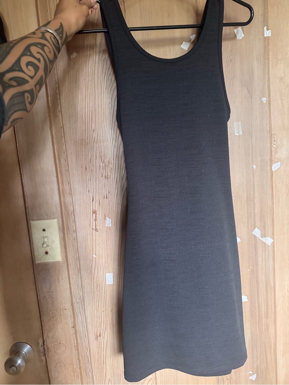 Roxy Black Ribbed Tank Mini Dress